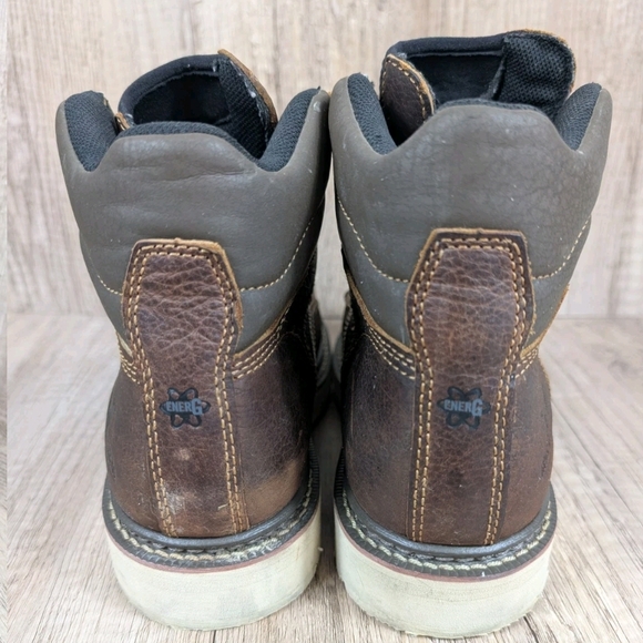 Irish Setter Brown Lace-Up Leather Work Boots with Cream Sole main image 4